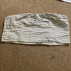 Blue and ivory tube top